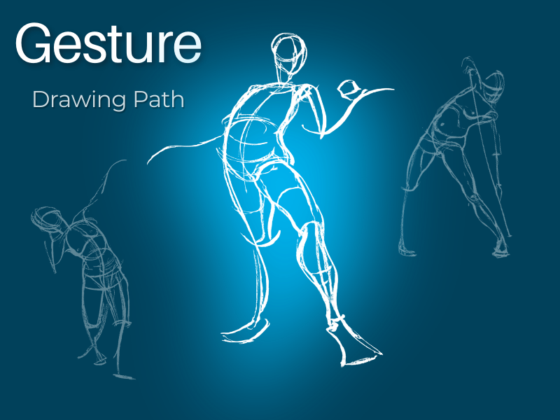 Gesture Drawing Path hero artwork with guided practice text